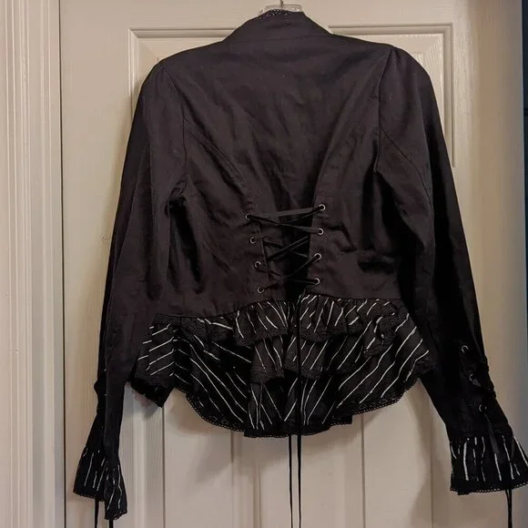 NWOT Jack Skellington Hot Topic Disney Jacket Laces Nightmare Before Christmas M - Picture 6 of 11